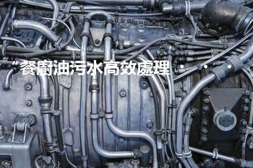 “餐廚油污水高效處理，綠色環(huán)保新篇章”